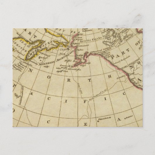 Kaart van de ontdekkingen van Cook en Clerke (Voorkant)