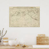 Kaart van de ontdekkingen van Cook en Clerke 2 Poster (Keuken)