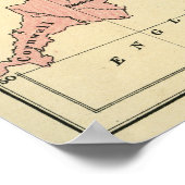 Kaart van de Oorlog van de Rozen Poster (Hoek)