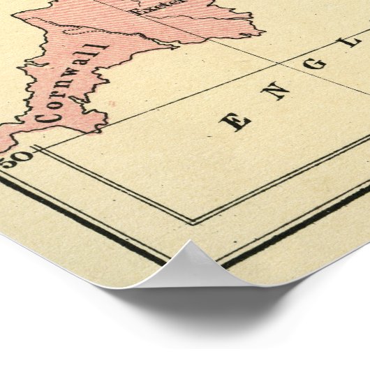 Kaart van de Oorlog van de Rozen Poster (Hoek)