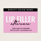 Kaart van de opvulinstructies voor opvulmiddel (Voorkant)