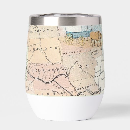  kaart van de Oregon Trail (Achterkant)