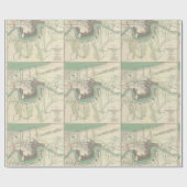  kaart van de oude burgeroorlog in New Orleans Cadeaupapier (Vlak)