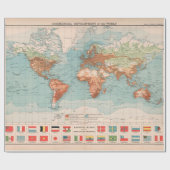 Kaart van de Oude Wereld Commerciële & Economische Cadeaupapier (Vlak)