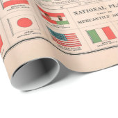 Kaart van de Oude Wereld Commerciële & Economische Cadeaupapier (Rol Hoek)