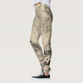  kaart van de oude wereld leggings (Links)