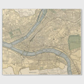  kaart van de PA van Pittsburgh (1891) Cadeaupapier (Vlak)
