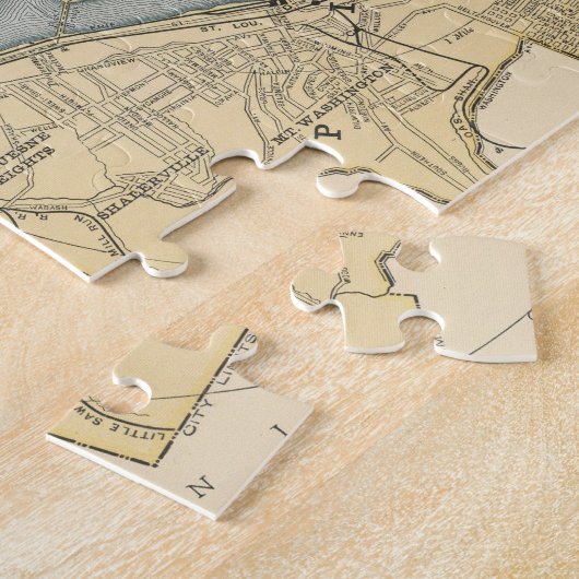  kaart van de PA van Pittsburgh (1891) Legpuzzel (Zijkant)