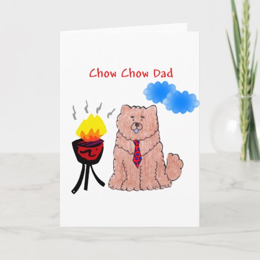 Kaart van de Papa van de chow-chow de Rode (Voorkant)