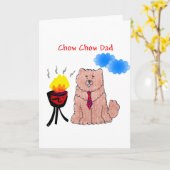 Kaart van de Papa van de chow-chow de Rode (Gele Bloem)