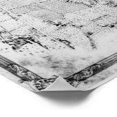 Kaart van de parochie van Hackney Poster (Hoek)