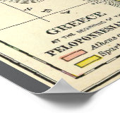 Kaart van de Peloponnesische Oorlog (1899) Poster (Hoek)