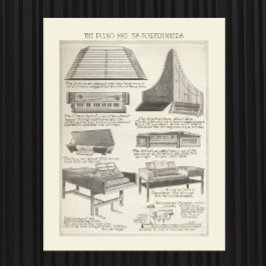  kaart van de Piano Poster