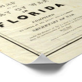 Kaart van de plaats van oorlog in Florida Poster (Hoek)