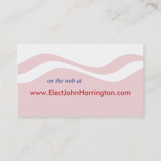 Kaart van de politieke campagne-openbaar aanklager visitekaartje (Achterkant)