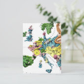  kaart van de politieke Cartoon van Europa (1877) (Staand voorkant)