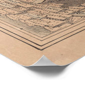 kaart van de politieke Cartoon van het oude Europa Poster (Hoek)