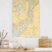  kaart van de Potomac (1968) Poster (Keuken)