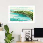 Kaart van de Provincetown, Kaapskabeljauw van 1910 Poster (Thuiskantoor)