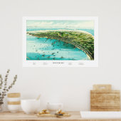 Kaart van de Provincetown, Kaapskabeljauw van 1910 Poster (Keuken)