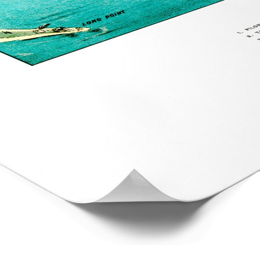 Kaart van de Provincetown, Massachusetts uit 1910 Poster (Hoek)