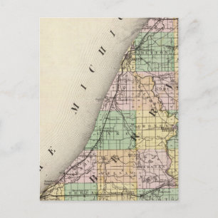 Kaart van de provincie Berrien, Michigan