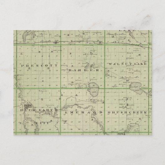 Kaart van de provincie Faribault, Minnesota (Voorkant)