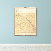 Kaart van de provincie Guthrie, staat Iowa Canvas Afdruk (Insitu (Houten vloer))
