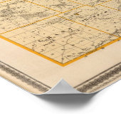 Kaart van de provincie Guthrie, staat Iowa Poster (Hoek)