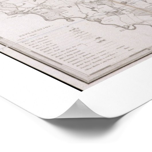 Kaart van de provincie Middlesex, gepubliceerd in  Poster (Hoek)