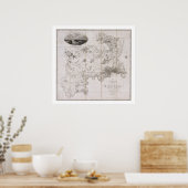 Kaart van de provincie Middlesex, gepubliceerd in  Poster (Keuken)