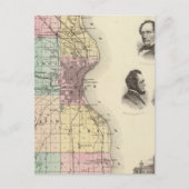 Kaart van de provincie Milwaukee, de staat Wiscons (Voorkant)