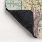 Kaart van de provincie Milwaukee, de staat Wiscons Muismat (Hoek)