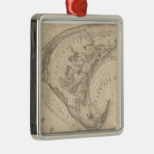  kaart van de provincie Provincetown (1836) Metalen Ornament (Rechts)