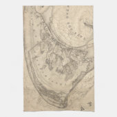  kaart van de provincie Provincetown (1836) Theedoek (Verticaal)