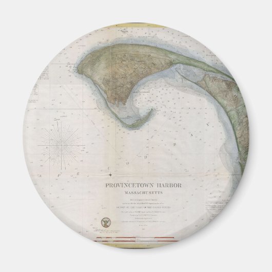  kaart van de provincie Provincetown Magneet (Voorkant)