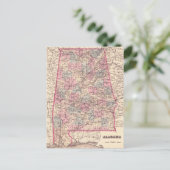  kaart van de provincies Alabama (1876) (Staand voorkant)