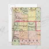 Kaart van de provincies Benzie en Manistee, Michig (Voorkant / Achterkant)