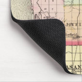 Kaart van de provincies Benzie en Manistee, Michig Muismat (Hoek)