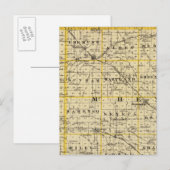 Kaart van de provincies Boone en McHenry (Voorkant / Achterkant)