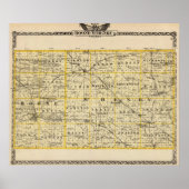 Kaart van de provincies Boone en McHenry Poster (Voorkant)