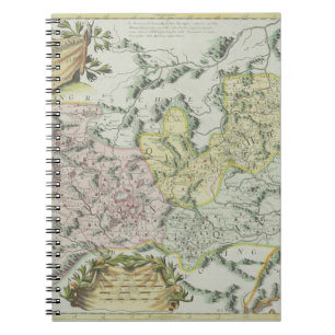 Kaart van de provincies in China Notitieboek