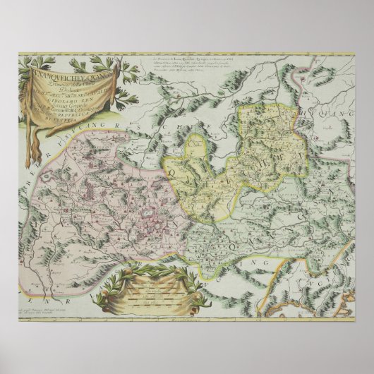 Kaart van de provincies in China Poster (Voorkant)