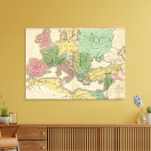 Kaart van de provincies in het Romeinse Rijk Canvas Afdruk (Insitu (Woonkamer))