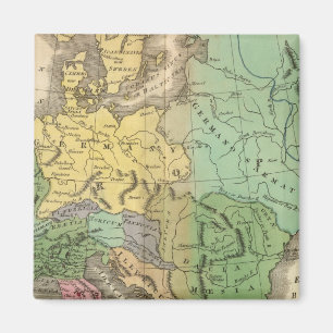 Kaart van de provincies in het Romeinse Rijk Magneet