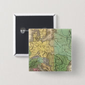 Kaart van de provincies in het Romeinse Rijk Vierkante Button 5,1 Cm (Voorkant /achterkant)