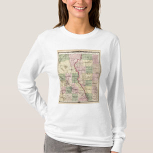 Kaart van de provincies Juneau en Adams T-shirt
