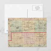 Kaart van de provincies Racine en Kenosha (Voorkant / Achterkant)