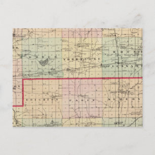 Kaart van de provincies Racine en Kenosha