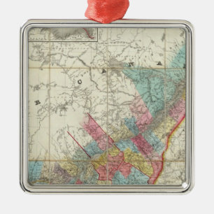 Kaart van de provincies van Canada Metalen Ornament
